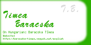 timea baracska business card